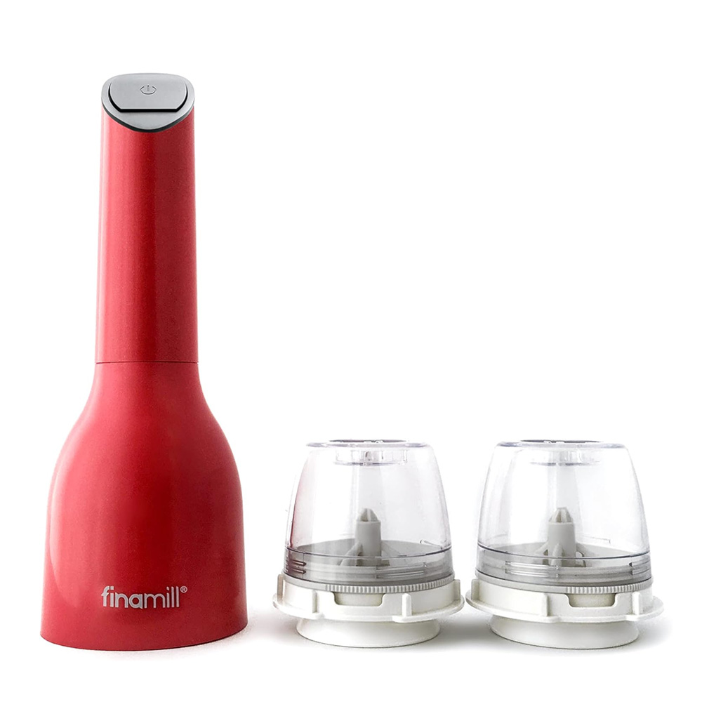 Finamill Sangria battery-powered electric spice grinder with 2 containers