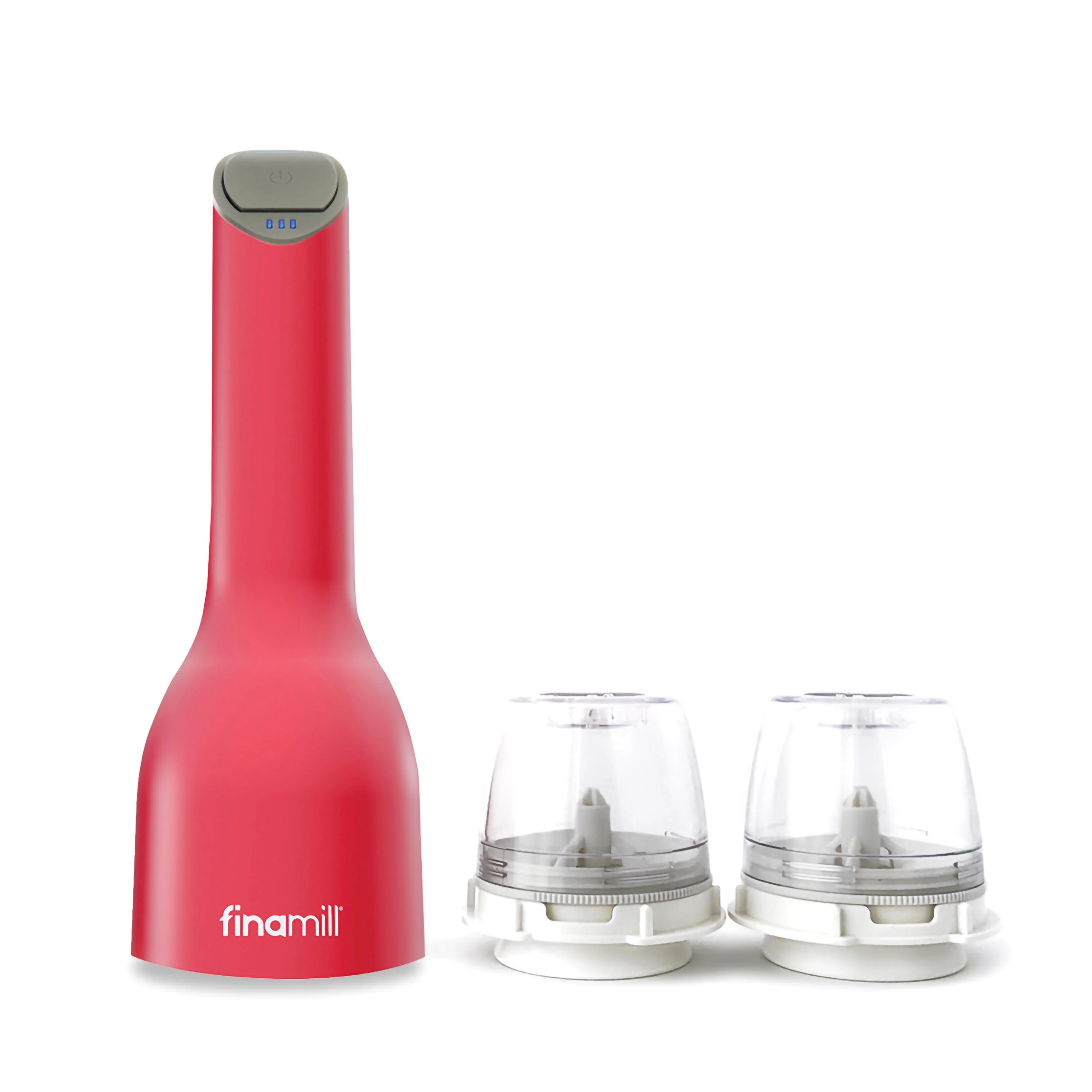 Finamill Sangria USB Rechargeable Electric Spice Grinder with 2 Containers