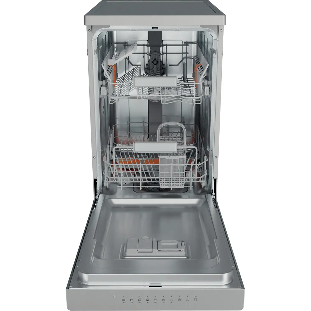 Hotpoint 45 CM 10COPER freestanding dishwasher. C SILVER HA3FC10BS7A0S