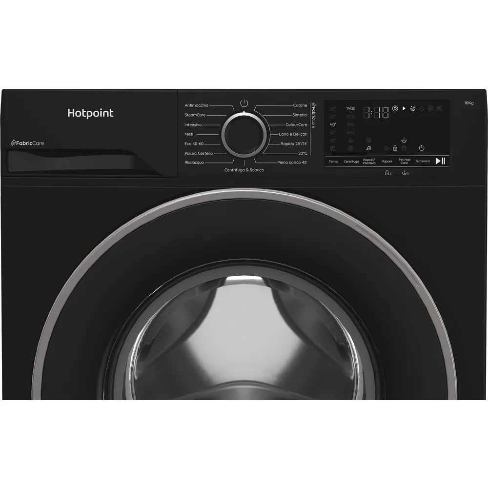 10 kg Hotpoint steam washing machine A 1400GIRI BLACK HB 103B CARE IT