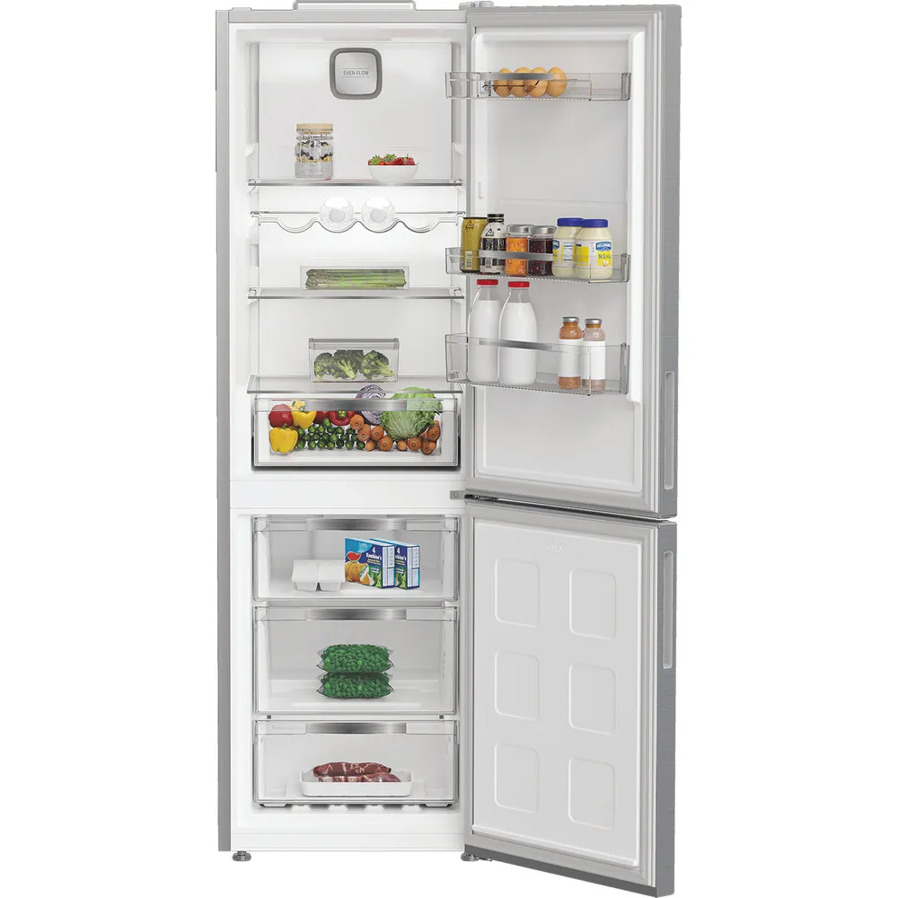 HOTPOINT 316LT AND DUALNOFROST 60CM SILVER COMBINED FRIDGE HPK 26362 XP4E