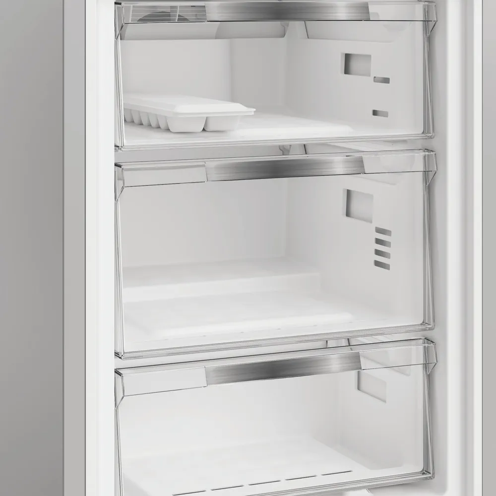 HOTPOINT 316LT AND DUALNOFROST 60CM SILVER COMBINED FRIDGE HPK 26362 XP4E