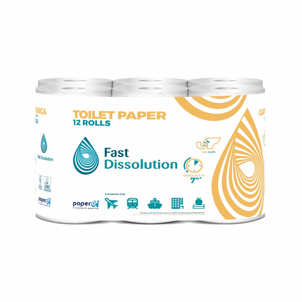 Water-soluble toilet paper pallet 96 packs of 12 rolls Fast Dissolution