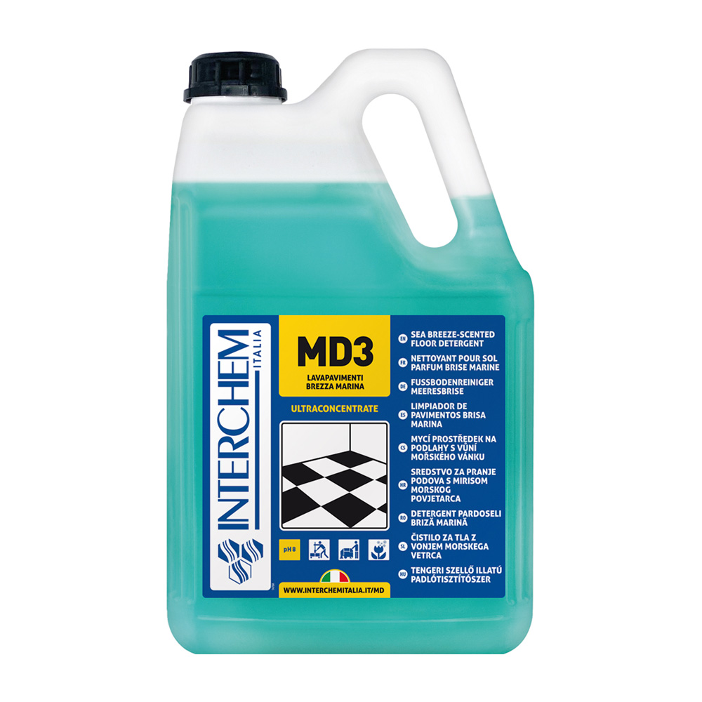 Box of 2 cans MD3 Superconcentrated Marine Breeze Floor Cleaner 5 liters