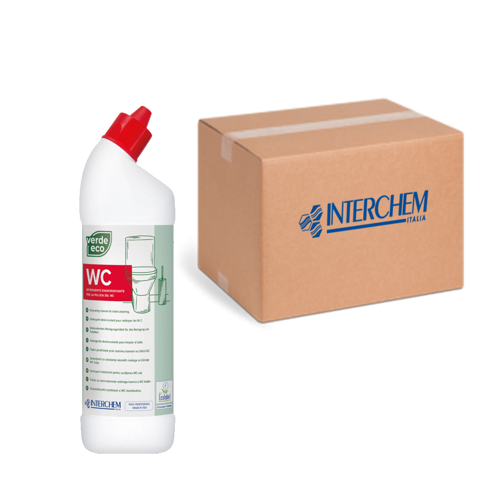 Box of 6 green eco toilet descaling detergents