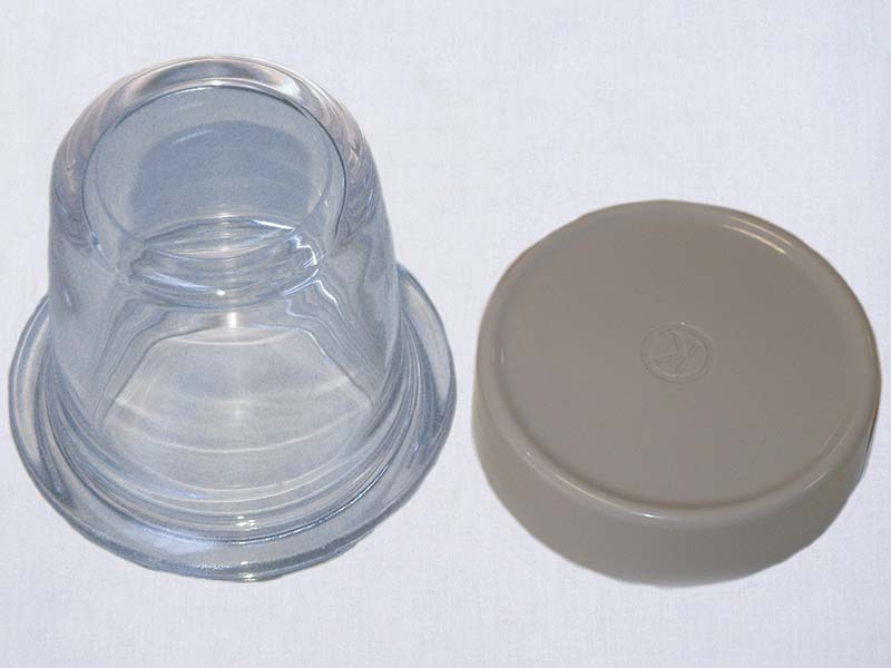 MILL JAR (GLASS) & LID - GREY