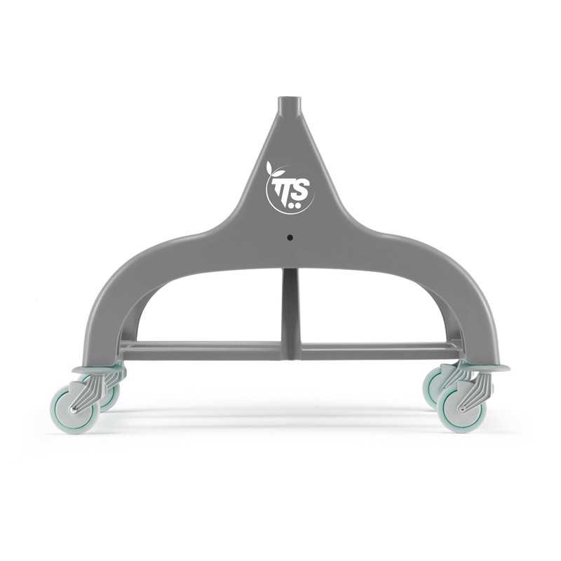 Double Frame with Wheels and Bumpers for Nick 30L Cleaning Cart, Grey