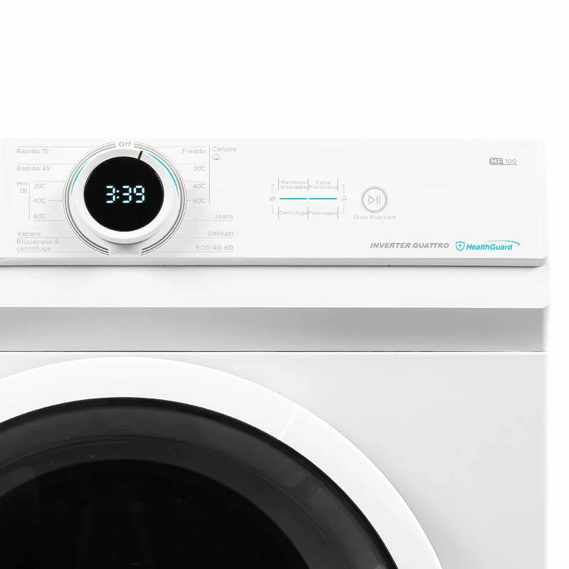 Midea LUNAR 1400RPM STEAM INVERTER 9 kg washing machine MF100W90BA/W-IT