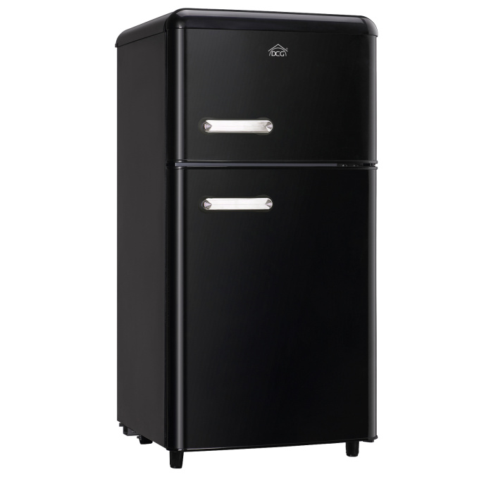 DCG DOUBLE DOOR FRIDGE RETRO LINE 110LT AND BLACK MF110BCDP