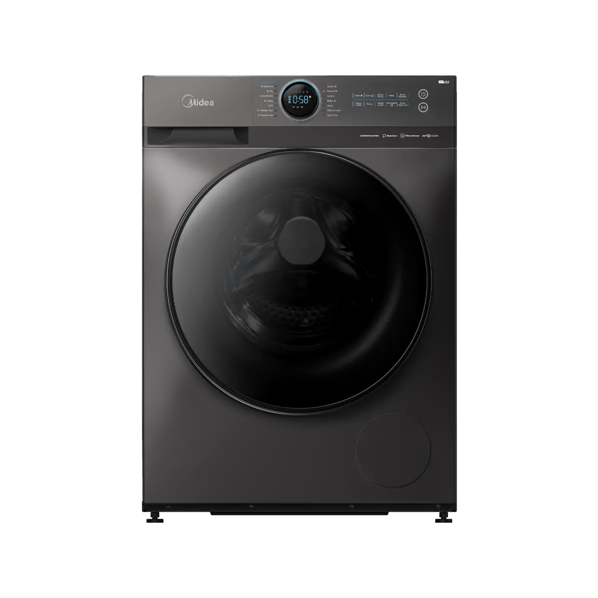 Midea 1400RPM STEAM INVERTER 12 kg washing machine MF200W120WB/W-IT