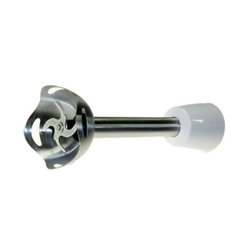 White stainless mixer foot