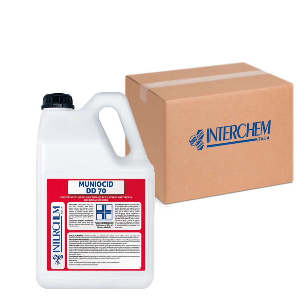 Muniocid DD 70 5 liter disinfectant detergent canisters box