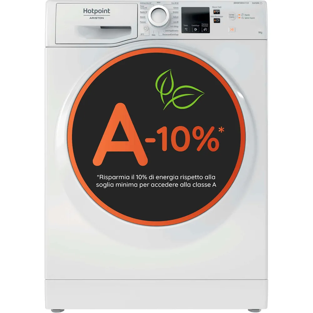 Hotpoint 1400 RPM STEAM INVERTER 9 kg washing machine NFR79W IT