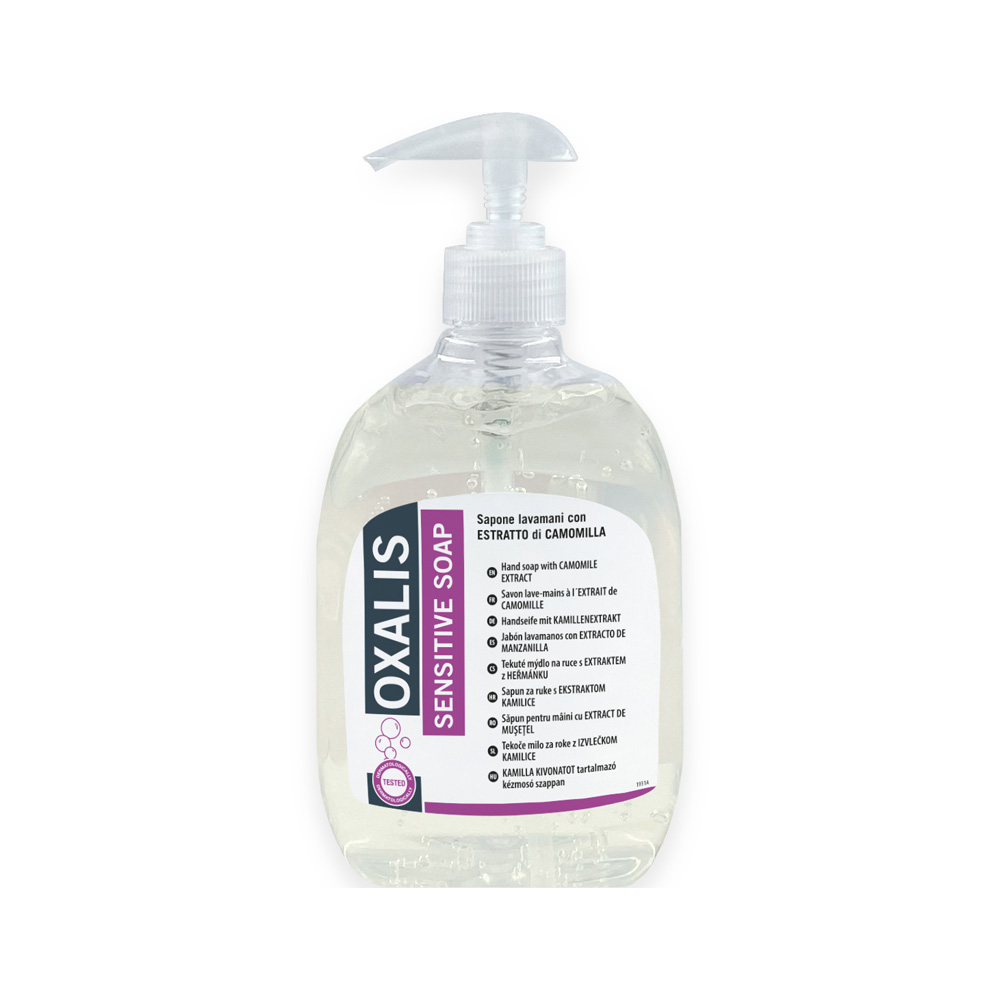 Oxalis sensitive soap 500 ml hand washing soap with dispenser