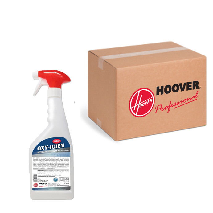 Box of 12 Oxy Igien sanitizing detergents 750 ml