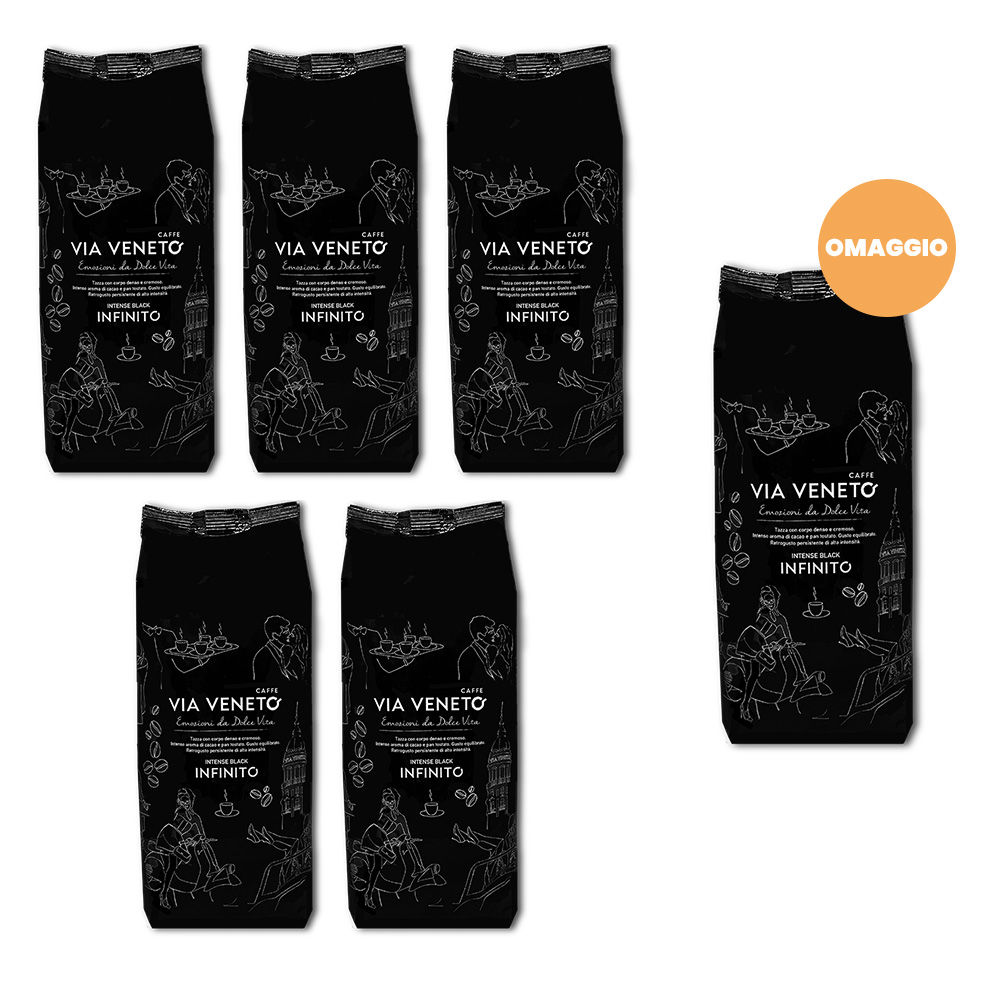 Promo 5+1 Via Veneto Infinity Whole Bean Coffee 500 g