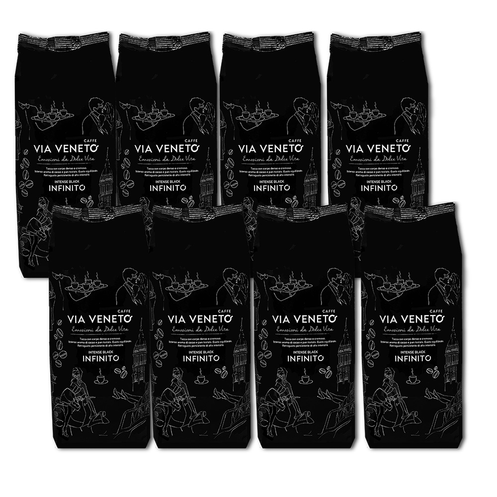 Via Veneto Infinito Coffee Beans 500 g (8-pack)