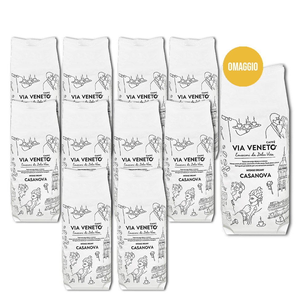Promo 10+1 Via Veneto Casanova Coffee Beans 500 g