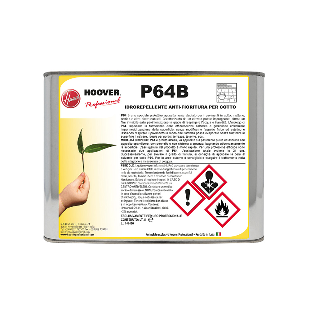 P64B Water repellent impregnator for terracotta and porous natural stones