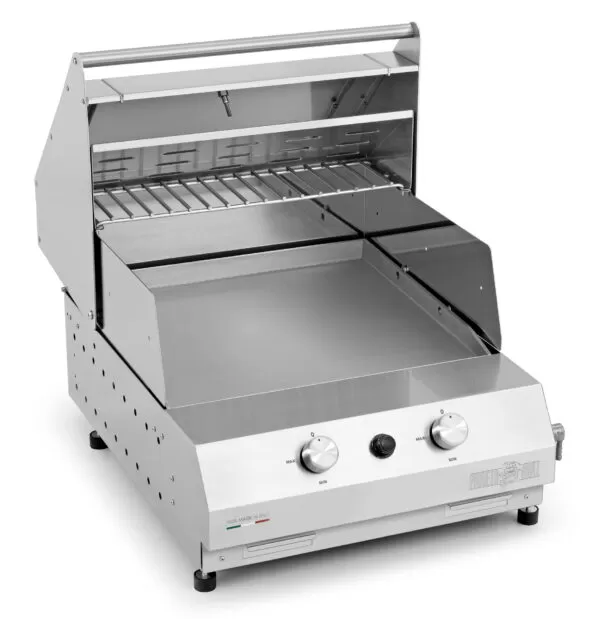 Fry Top 500 2-Burner Countertop Gas Barbecue with Soapstone