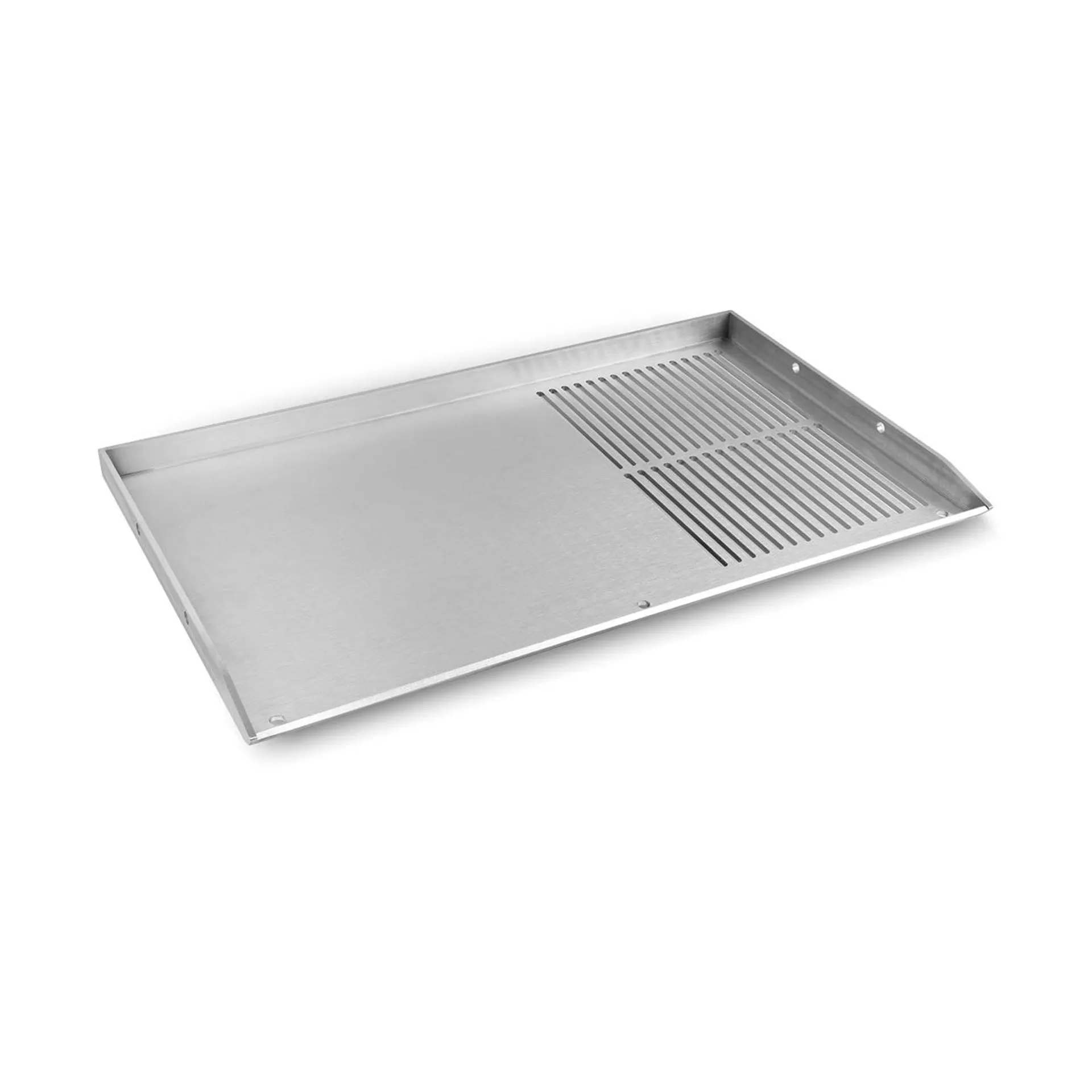 Teppanyaki griddle 1/3 ridged and 2/3 smooth for barbecue 750 x 450 mm