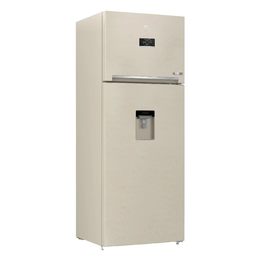 Beko no frost 455LT 70CM BEIGE double door refrigerator RDNE455E40DBN