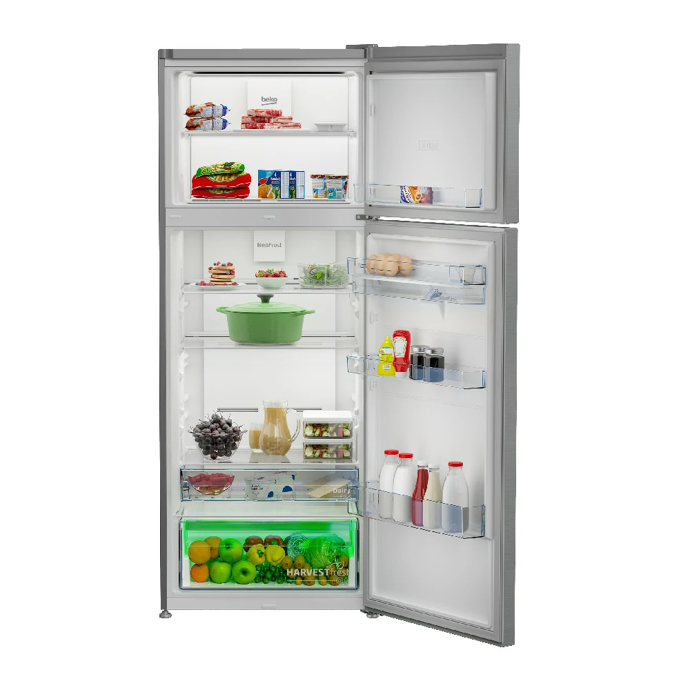 Beko no frost 455 LT 70CM SILVER double door refrigerator RDNE455E40DSN