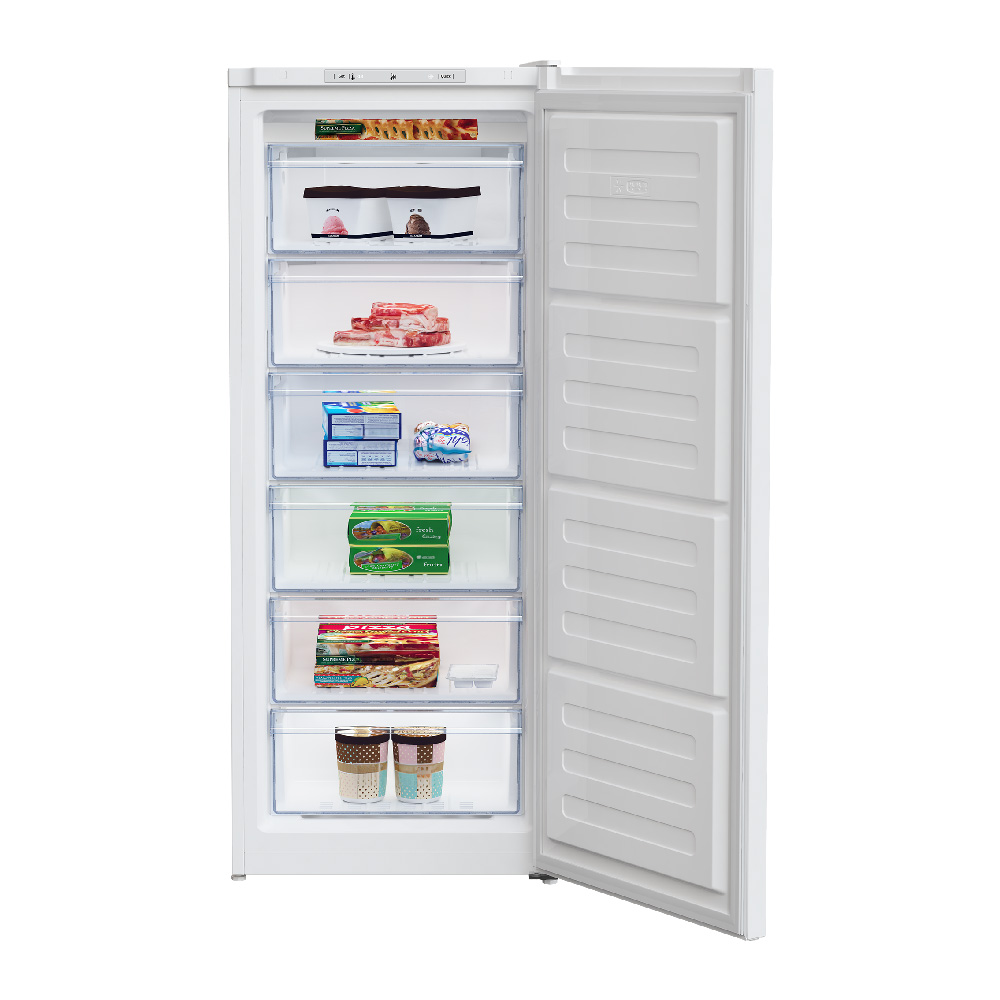 Beko 210 LT and 6 DRAWERS WHITE vertical freezer RFSA210K40WN