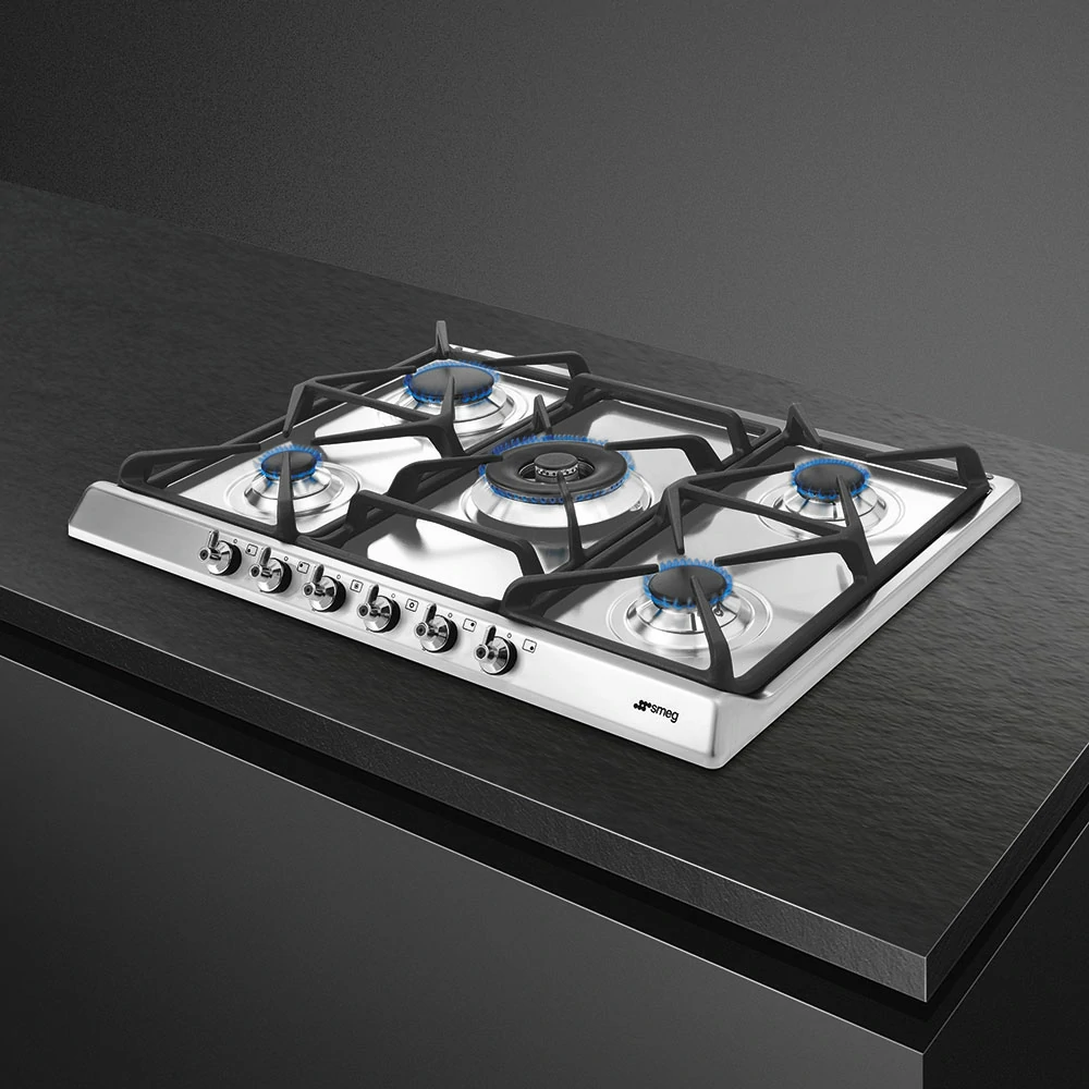 Smeg 5 ZONE 70/75CM INOX SE70SGH-5 gas cooktop