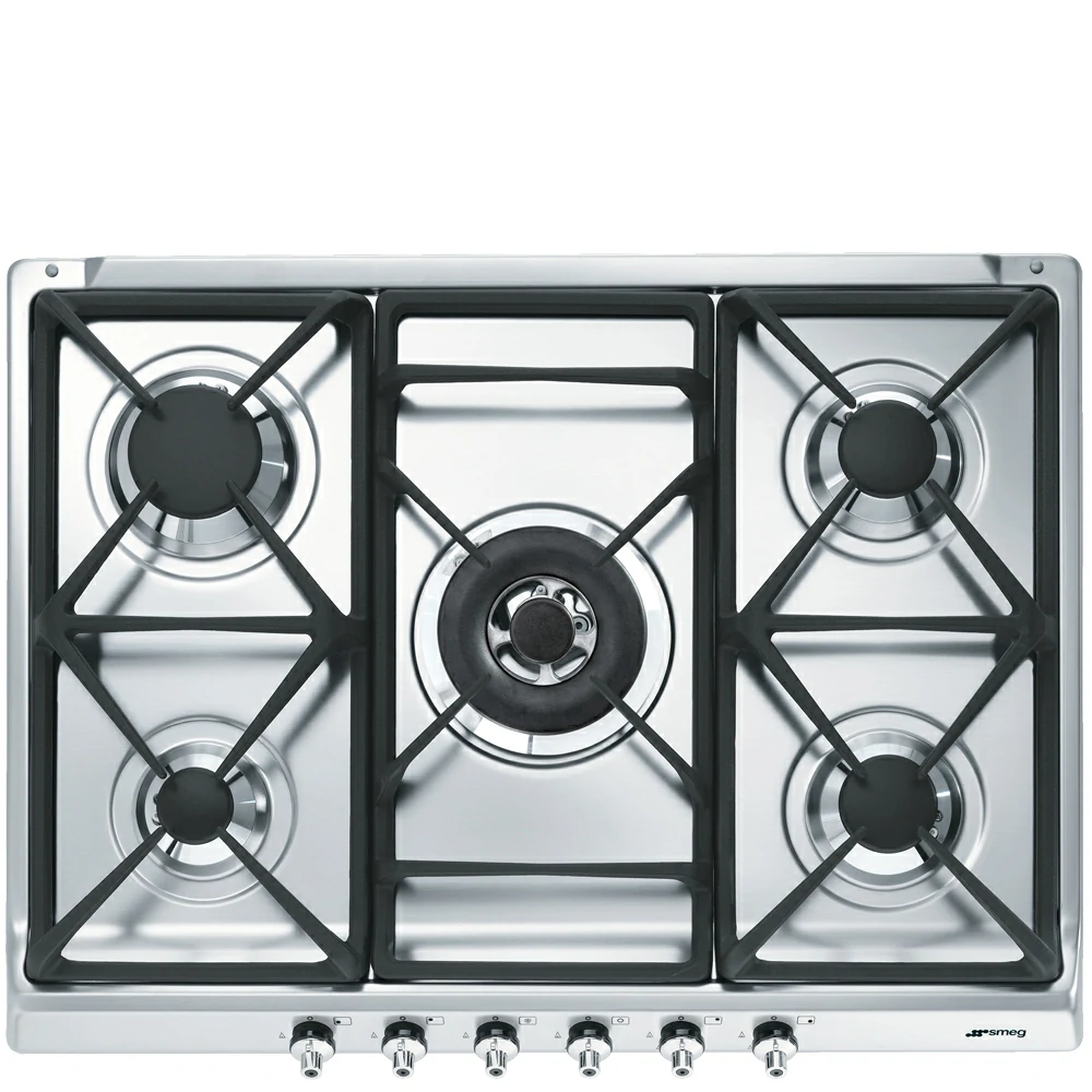 Smeg 5 ZONE 70/75CM INOX SE70SGH-5 gas cooktop