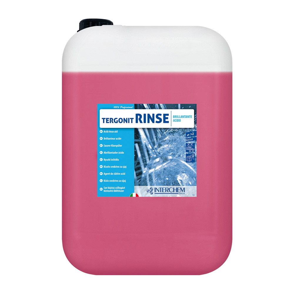 Acid rinse aid for professional dishwashers Tergonit Rinse 20 kg
