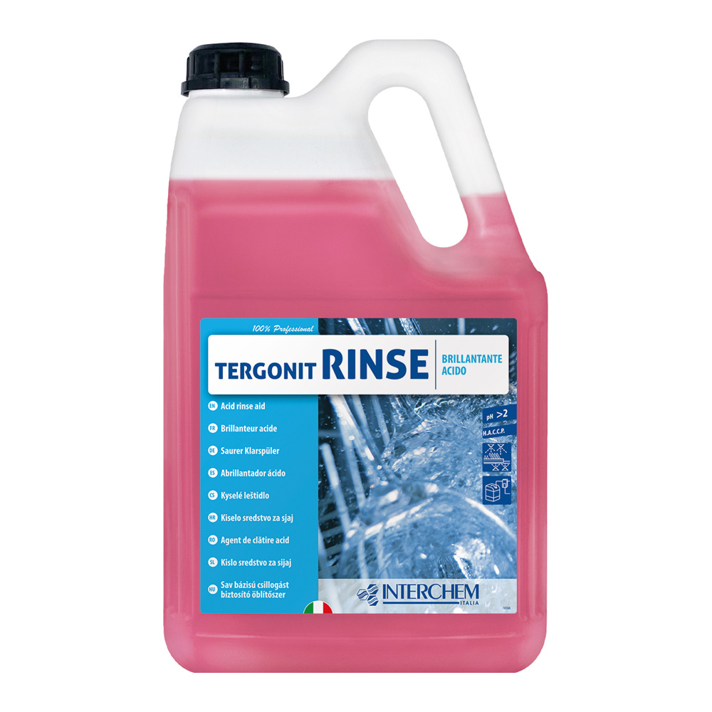 Box of 2 cans Tergonit Rinse 5kg rinse aid for dishes