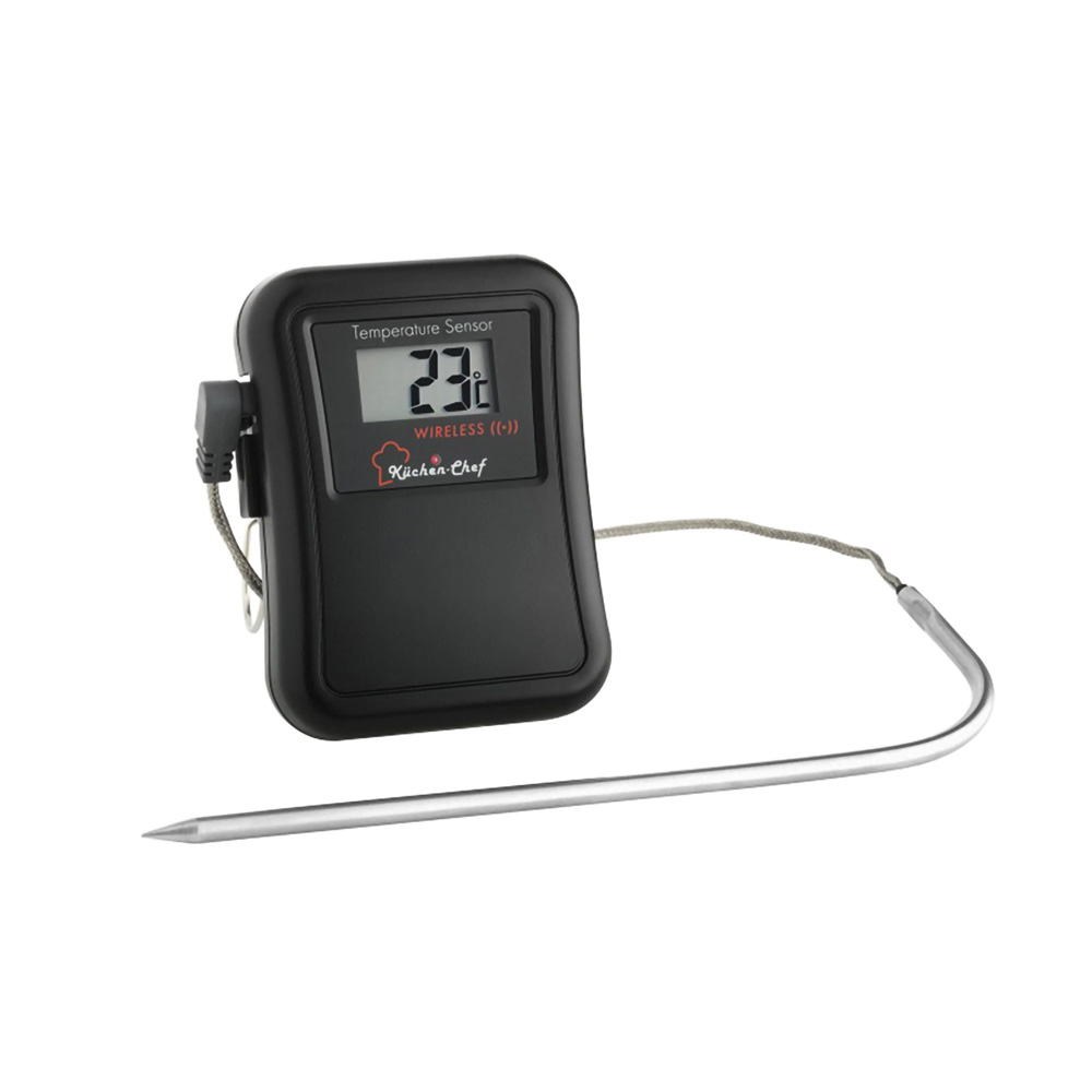 Digital barbecue thermometer with cordless probe