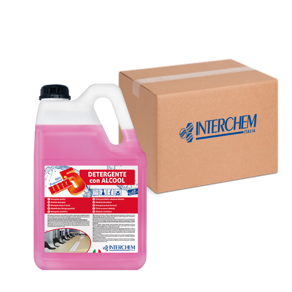 Box of 4 UNI5 5 L Alcohol-Based Detergent