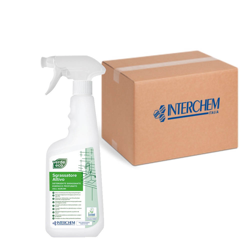 Box of 6 degreaser detergents Green Eco Active Degreaser 750 ml