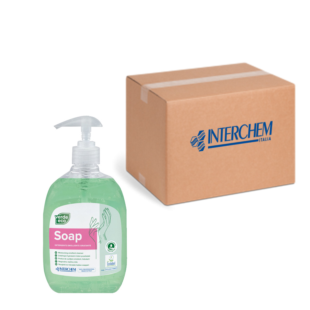 Box of 6 pieces hand soap Verde Eco Soap 500 ml