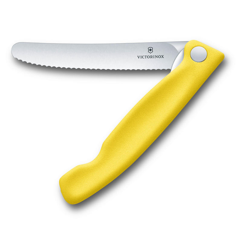 Yellow Serrated Folding Knife - Victorinox Swissclassic