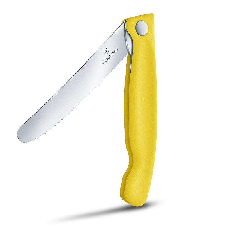 Yellow Serrated Folding Knife - Victorinox Swissclassic