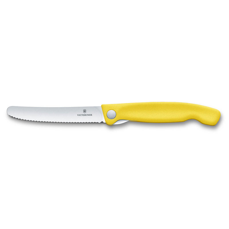 Yellow Serrated Folding Knife - Victorinox Swissclassic