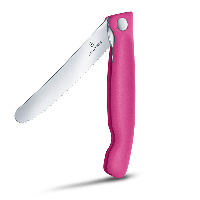 Pink Serrated Folding Knife - Victorinox Swissclassic