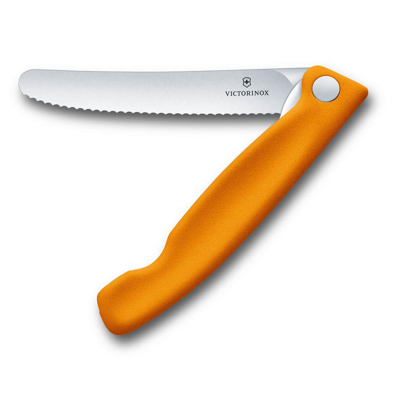 Orange serrated folding knife - Victorinox Swissclassic