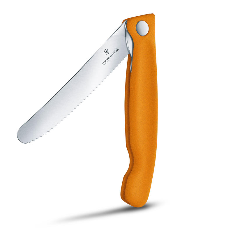 Orange serrated folding knife - Victorinox Swissclassic