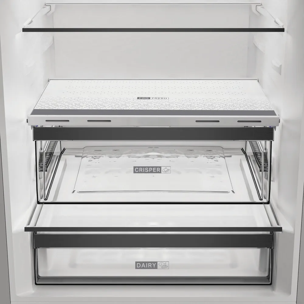 Whirlpool 4990 LT DUAL NO FROST 70CM SILVER WHK2 6494 X6E Combined Refrigerator