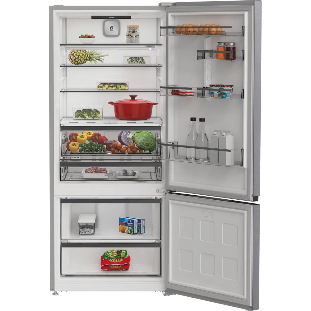 Whirlpool 551 LT TOT.NOFROST 78CM INOX WHK2 6554 X6E Combined Refrigerator