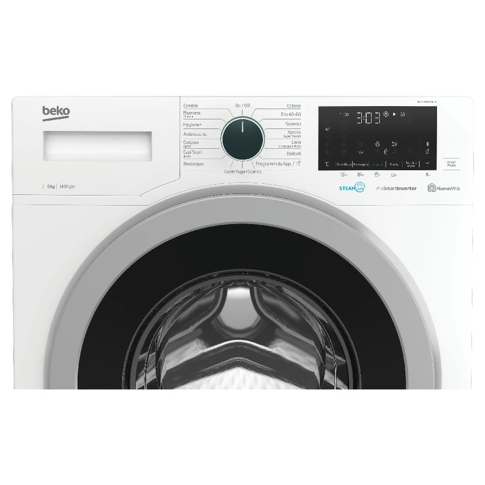 Washing machine 9 kg Beko STEAMCURE B STEAM INVERTER 1400RPM WTY91436SI-IT