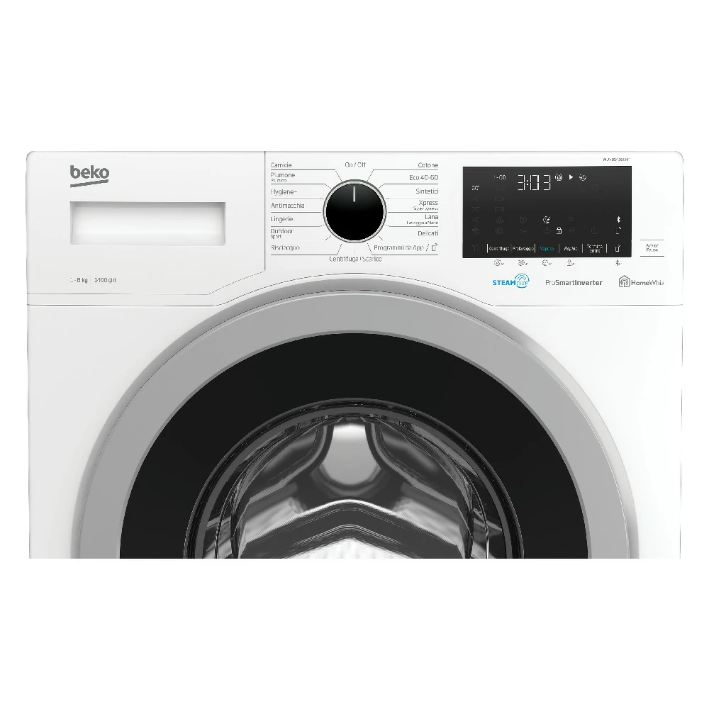 Washing machine 8 kg Beko STEAMCURE C STEAM INVERTER 1400RPM WUY81436SI-IT