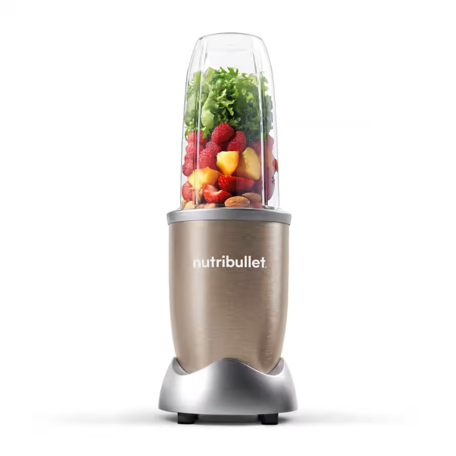 Nutribullet Pro 900 900 W blender with 7 champagne accessories
