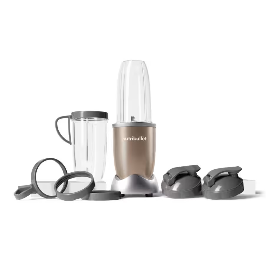 Nutribullet Pro 900 900 W blender with 7 champagne accessories