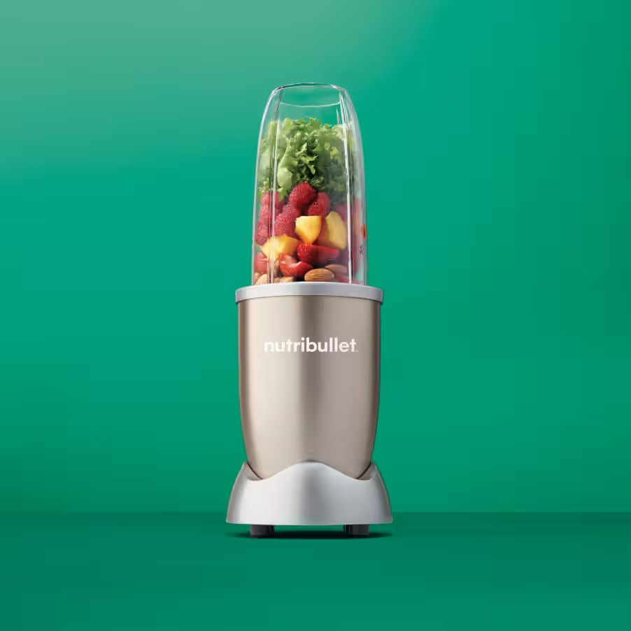 Nutribullet Pro 900 900 W blender with 7 champagne accessories