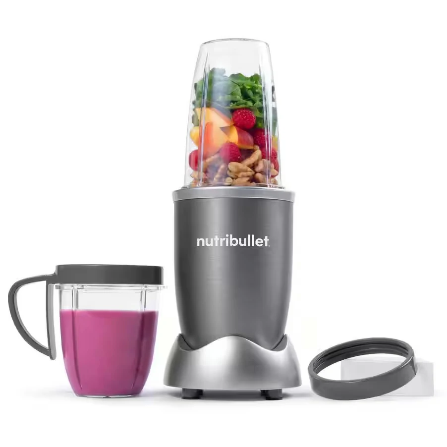 Nutribullet Original 600 with 3 dark grey accessories